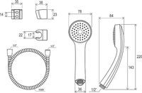 Душевой гарнитур Ravak 901.00 хром арт-X07P005 — фото 5, Душевые гарнитуры на держателе