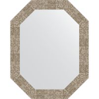 Зеркало Evoform Octagon 57x72 в багетной раме - Соты титан 70 мм арт-BY 7102 — фото 1, Зеркала в ванную комнату