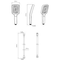 Душевая система Vincea с термостатом Хром арт-VSFW-422T1CH — фото 10, Встраиваемые душевые комплекты