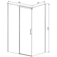 Душевой уголок Vincea Dice 160x90 профиль Вороненая сталь стекло прозрачное арт-VSR-4D9016CLGM — фото 4, Прямоугольные душевые уголки