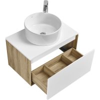 Тумба под раковину Aquaton Либерти 70 подвесная Дуб эльвезия Белая арт-1A279801LYC70 — фото 6, Тумбы под раковину