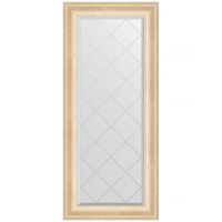 Зеркало Evoform Exclusive-G 124х55 с гравировкой в багетной раме - Старый гипс 82 мм арт-BY 4054 — фото 1, Зеркала в ванную комнату