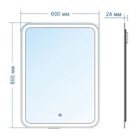 Зеркало Silver Mirrors Мальта Lite 60 с подсветкой с сенсорным выключателем арт-LED-00002663 — фото 5, Зеркала в ванную комнату