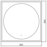 Товар: Зеркало Silver Mirrors Mone 80 с подсветкой Черное с бесконтактным выключателем и диммером арт-LED-00002740 - фото 15 Зеркало Silver Mirrors Mone 80 с подсветкой Черное с бесконтактным выключателем и диммером арт-LED-00002740 — фото 15, Зеркала в ванную комнату