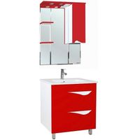 Зеркало со шкафом Bellezza Эйфория 80 R с подсветкой Красное арт-4619113001031 — фото 2, Зеркальные шкафы в ванную