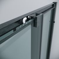 Душевой уголок Grossman Cosmo 80х80 профиль Графит сатин стекло прозрачное арт-300.K33.02.8080.42.00 — фото 7, Квадратные душевые уголки