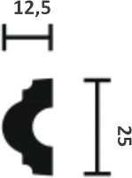 Молдинг NMC Wallstyl DSCLWL200070 2000x25x12 мм арт-WL7 — фото 3, Молдинги