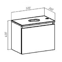 Тумба под раковину Runo Бари 50 подвесная Крафт дуб Белая арт-00-00001373 — фото 11, Тумбы под раковину