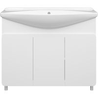 Тумба с раковиной Misty Чегет 105 Белая глянцевая арт-УТ000013354 — фото 2, Тумбы с раковиной