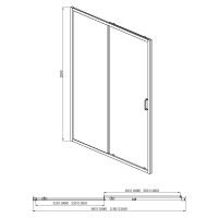 Душевая дверь Aquatek 120 профиль Хром стекло прозрачное арт-AQ ARI RA 12020CH — фото 6, Раздвижные душевые двери