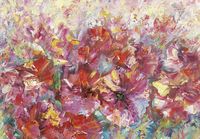 Фреска Ortograf Цветы 8019 Фактура бархат FX Флизелин (3,9*2,7) Разноцветный, Абстракция/Цветы/Живопись арт-8019 (бархат FX) — фото 2, Фрески