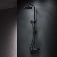 Душевая система AM.PM Inspire V2.0 с термостатом Черная матовая арт-F0750A422 — фото 8, Душевые стойки