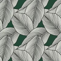 Обои Lutece Les Essentiels Винил на флизелине (0,53*10,05) Зеленый/Серый, Листья арт-51201604 — фото 1, Обои для стен