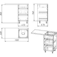 Тумба под раковину Stella Polar Корделия 50 Белая арт-SP-00001112 — фото 4, Тумбы под раковину