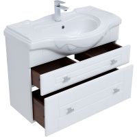 Товар: Тумба под раковину Aquanet Рондо 85 подвесная Белый глянец арт-304289 - фото 2 Тумба под раковину Aquanet Рондо 85 подвесная Белый глянец арт-304289 — фото 2, Тумбы под раковину