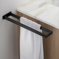 Полотенцедержатель Timo Selene двойной Черный матовый арт-14052/03 — фото 4, Полотенцедержатели