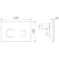 Клавиша смыва AM.PM Touchless Pro Черная глянцевая арт-I0450B38 — фото 4, Кнопки смыва