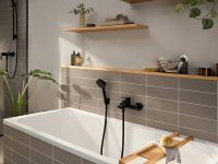 Смеситель для ванны Hansgrohe Rebris E Черный матовый арт-72450670 — фото 5, Смеситель для ванны