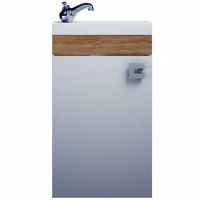 Тумба под раковину Corozo Комо 40 подвесная Сонома Белая арт-SD-00000352 — фото 2, Тумбы под раковину