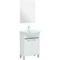 Тумба под раковину Aquanet Донна 60 Белый глянец арт-294390 — фото 4, Тумбы под раковину