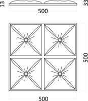 Гипсовая 3д панель Artpole Platinum Chester матовая 500x500 мм арт-MM-0048 — фото 7, Гипсовые 3Д панели