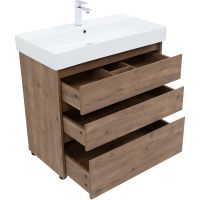 Товар: Тумба под раковину Aquanet Nova Lite 85 Дуб рустикальный арт-302477 - фото 3 Тумба под раковину Aquanet Nova Lite 85 Дуб рустикальный арт-302477 — фото 3, Тумбы под раковину