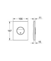 Клавиша смыва Grohe Nova Cosmopolitan 38765 Хром арт-38765000 — фото 5, Кнопки смыва
