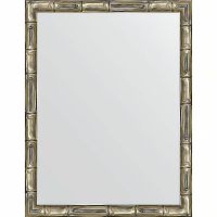 Зеркало Evoform Definite 44х34 в багетной раме - Серебряный бамбук 24 мм арт-BY 1329 — фото 1, Зеркала в ванную комнату