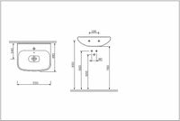 Раковина AM.PM Like 55 Белая арт-C804221WH — фото 5, Раковины подвесные