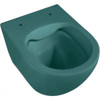 Унитаз Abber Bequem подвесной Темно-зеленый матовый с сиденьем Микролифт арт-AC1101MBG — фото 5, Подвесные унитазы