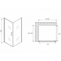 Товар: Душевой уголок Abber Sonnenstrand 80х100 профиль Хром стекло матовое арт-AG04080M-S100M - фото 4 Душевой уголок Abber Sonnenstrand 80х100 профиль Хром стекло матовое арт-AG04080M-S100M — фото 4, Прямоугольные душевые уголки