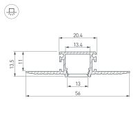 Профиль алюминиевый Arlight встраиваемый для ГКЛ Серебристый арт-024017 — фото 3, Профили для светодиодных лент
