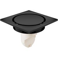 Душевой трап Orange 100x100 с Черной матовой решеткой арт-TR01-003b — фото 1, Трапы для душа