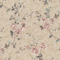 Обои RASCH Factory Style Винил на флизелине (1,06*10,05) Коричневый/Розовый, Цветы арт-947519 — фото 1, Обои для стен