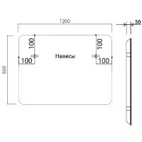 Зеркало Vincea 120 с подсветкой Черное с сенсорным выключателем и диммером арт-VLM-3VC120B — фото 5, Зеркала в ванную комнату