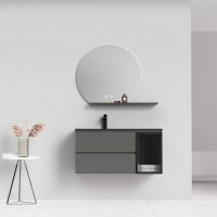 Тумба с раковиной Orans BC-2055-1000L 100 подвесная Темно-серая арт-2055100L — фото 4, Тумбы с раковиной