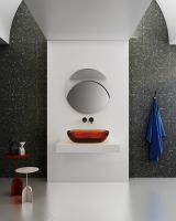 Раковина-чаша Abber Kristall 60 Коричневая арт-AT2805Opal — фото 5, Раковины накладные