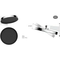 Душевая система Vincea Inspire с термостатом Вороненая сталь арт-VSFW-3I21MT3GM — фото 15, Встраиваемые душевые комплекты