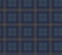 Обои LOYMINA British Style Forest Винил на флизелине (1*10,05) Синий, Клетка арт-BRIT7 021 — фото 2, Обои для стен