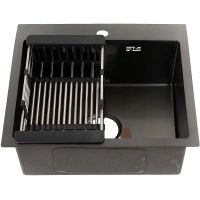 Кухонная мойка Fabia 50х45 Графит арт-50453G — фото 1, Кухонные мойки