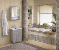 Зеркальный шкаф Onika Натали 50.00 R Ясень таормина арт-205013 — фото 4, Зеркальные шкафы в ванную