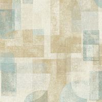 Обои Grandeco Perfect Harmony Винил на флизелине (0,53*10,05) Бежевый/Коричневый/Голубой, Геометрия/Штукатурка арт-PH 3506 — фото 1, Обои для стен