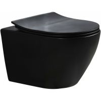 Унитаз Esbano Amapola-N подвесной Черный матовый с сиденьем Микролифт арт-ESUPAMAPNBM — фото 1, Подвесные унитазы