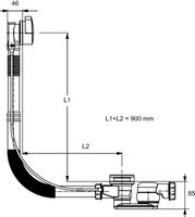 Слив-перелив Jacob Delafon полуавтомат Хром арт-E6D124-CP — фото 4, Сливы-переливы