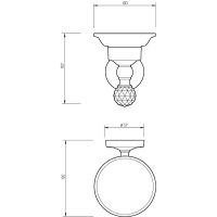 Мыльница Migliore Amerida Хром с кристаллом Swarovski арт-16575 — фото 2, Мыльницы