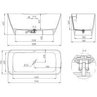 Ванна из искусственного камня Salini Agatha 180х80 Белая матовая арт-100221M — фото 12, Ванны из искусственного камня