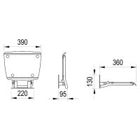 Сиденье для душа Ravak Ovo-B II Orange Прозрачно-оранжевое Нержавеющая сталь арт-B8F0000053 — фото 3, Сиденья