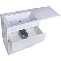 Тумба под раковину Style Line Даллас Люкс Plus 140 L Белая арт-СС-00002385 — фото 2, Тумбы под раковину