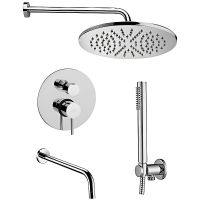 Душевая система Paffoni Light Хром арт-KITLIG019CR046 — фото 1, Встраиваемые душевые комплекты