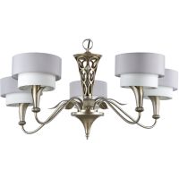 Люстра Maytoni House Lillian Белая Серая Серебро антик арт-H311-05-G — фото 2, Люстры